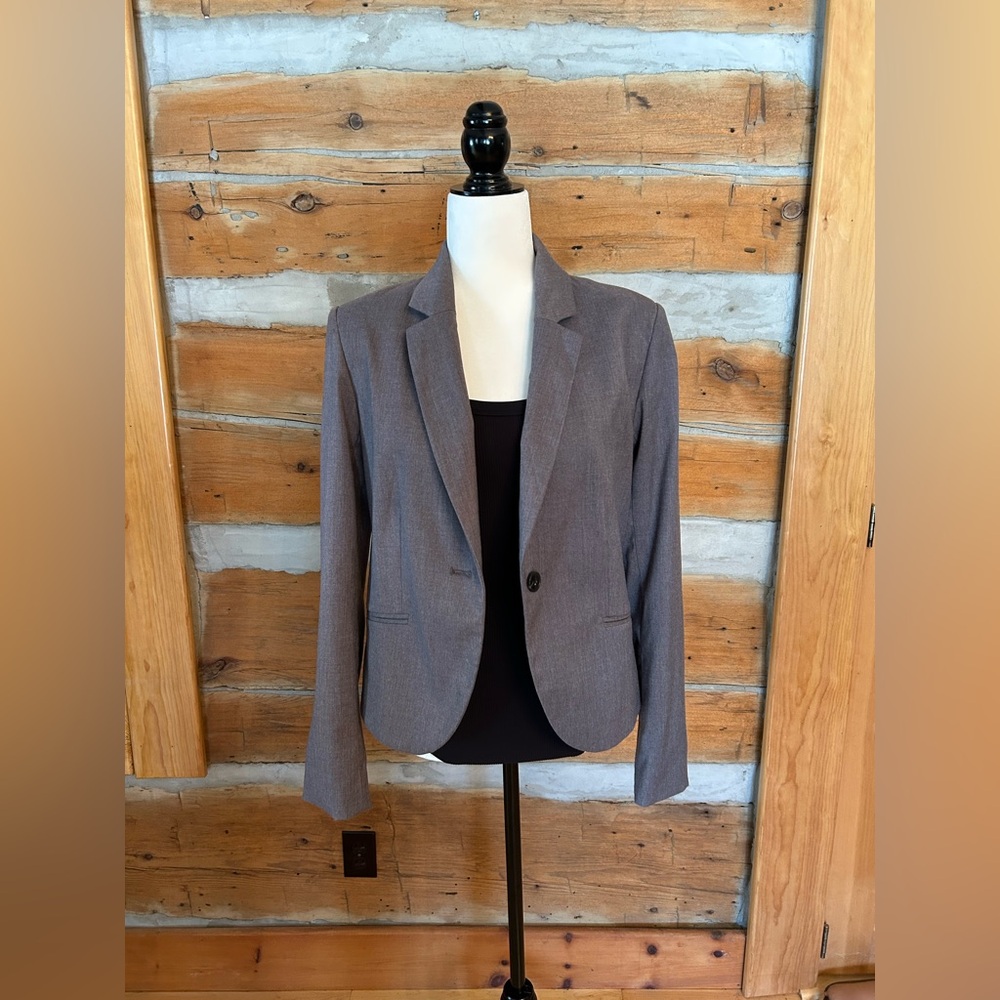 Gray Buttoned Blazer